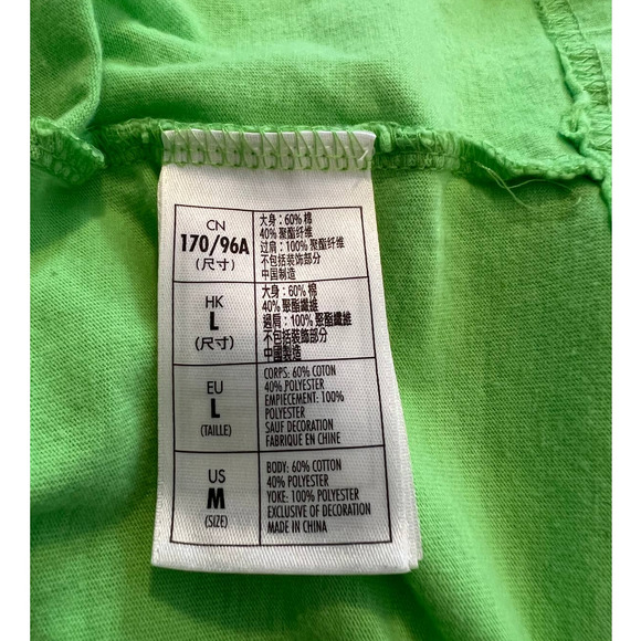 Walt Disney World Long Sleeve T-shirt in Green and Black, Size Medium - Picture 5 of 5